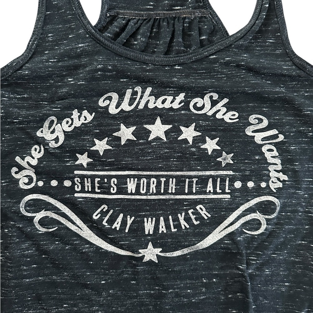 Clay Walker Concert Tank – “She Gets What She Wants” Graphic – Size M - Picture 3 of 6